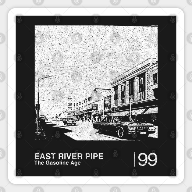 East River Pipe / Minimalist Graphic Design Fan Artwork Magnet by saudade